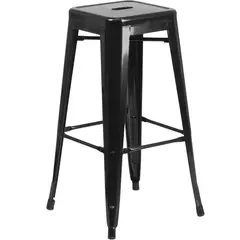 GENERICO - Taburete Tolix Industrial Alto 76 cm En Acero Reforzado, Resistente, Apilable y Elegante Para Bar