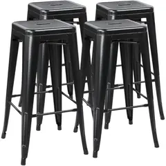 GENERICO - Set X4 Taburetes Tolix Industrial Alto 76 cm En Acero Reforzado, Resistente y Elegante Para Bar