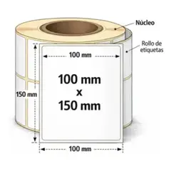 GENERICO - Rollo de Papel Etiqueta x10 100150mm