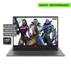 ASUS - Portatil M3607ha Amd Ryzen 9 270 16Gb Ddr5 512Gb Ssd Pantalla 16,0 pulgadas Wuxga