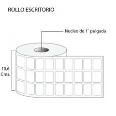 GENERICO - Rollo de Papel Etiqueta 32x25mm x 5 unidades