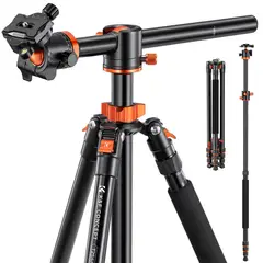 K&F CONCEPT - Trípode T254A8 con Rótula BH-28L y Columna Transversal