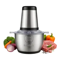 GENERICO - Procesador de Alimentos Eléctrico 2L Acero Inoxidable 850w