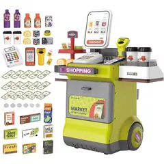 GENERICO - Carro Supermercado Didáctico 48 Accesorios Niños