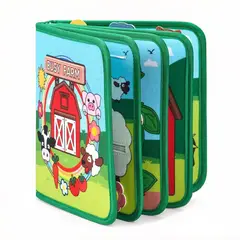 GENERICO - Libro Montessori Busy Book Granja Con Pegatinas