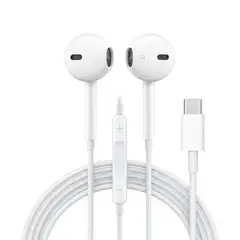 GENERICO - Audífonos Alámbricos Manos Libres de cable compatible con iPhone 15 Todos Conexión Tipo C