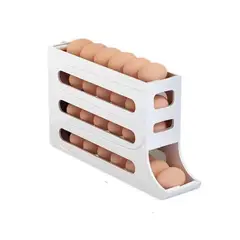 GENERICO - Organizador de Huevos para Nevera – Dispensador Automático de 3 Niveles