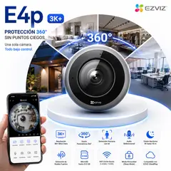 EZVIZ - Cámara WiFi Panorámica 360° 3K+ con IA, Audio Bidireccional y Visión Nocturna