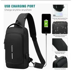 GENERICO - Bolso Cruzado Antirrobo Puerto Usb Impermeable Hombre Mujer