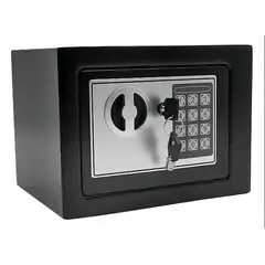 GENERICO - Caja Fuerte Digital De Alta Seguridad Con Código Y Llave Color Negro