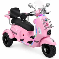 GENERICO - Moto Carro Electrica Vespa Niño Niña Control Remoto Rosado