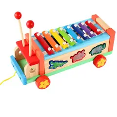 SWISSHOME - JUEGO CARRO CON XILOFONO Y FICHAS PARA ENCAJAR+3 AÑOS