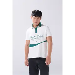KOAJ - Camiseta polo crema clara con diseños de Coca-Cola Hombre
