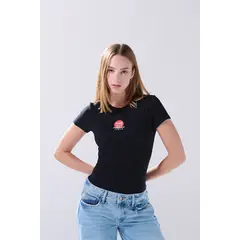 KOAJ - Body negro con manga corta y diseño de Coca-Cola Mujer