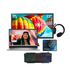 DELL - PORTÁTIL INSPIRON INTEL CORE I5 - 8GB RAM 1TB SSD 15.6" FHD IPS 120HZ + COMBO 4-1 + MONITOR