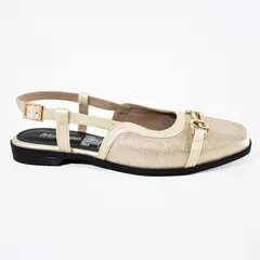 PRICE SHOES - Baletas tipo slingback para mujer 182BE916CHAMPANA