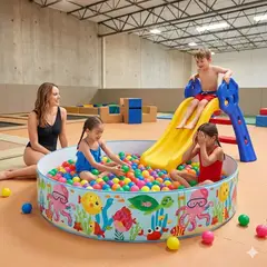 BOY TOYS - Centro Juegos Piscina Intex + Rodadero + 100 Pelotas Piscina
