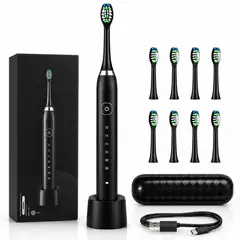 ONE PIXEL - Cepillo Dental Inalámbrico Electrico Con 8 Cepillos Intercambiables + Estuche