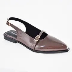 PRICE SHOES - Baletas destalonadas casuales para mujer 182MS258CHOCOLATE