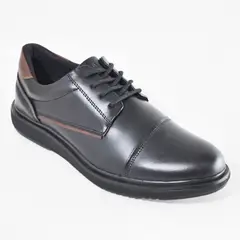 SKY WALK - Zapatos de Cuero Casuales para Hombre 6631061221NEGRO