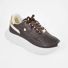 PRICE SHOES - Tenis Urbanos Mujer 352CRISTALCHOCOLATE
