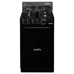 ABBA - Estufa de Piso 4 Pts con Horno Gas Natural con Gratinador y Termostato AT 20HVN GT N Negro