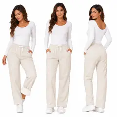 GENERAL - Pantalon Palazzo Termico Bota Ancha Y Felpa Interior