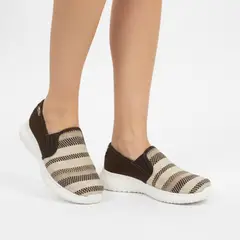 XIAN SHOES - Tenis ultralivianos malla café ref E51