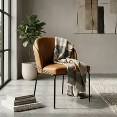 ENTRE NOS HOME - Silla De Diseño Mollie Marrón Confort Y Diseño Exclusivo x1