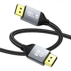 PIXEL CODE - Cable DisplayPort 2.1 16K 3 Metros 80Gbps UHBR20 4K 240Hz 8K 120Hz PC Torre Monitor Gamer
