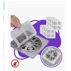 GENERAL - Kit de filtro adhesivo desechable, red de desagüe para lavabo de baño