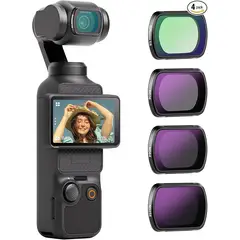 NEEWER - Filtros ND kit (ND16 + ND64 + ND256 + Mist 1/4) compatibles con DJI Osmo Pocket 3
