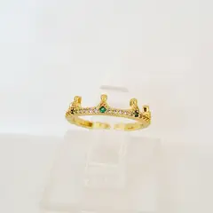 RAVEL - ANILLO AJUSTABLE CORONA VERDE