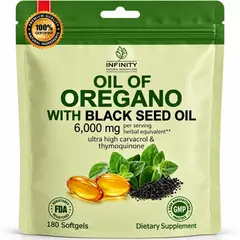 NATURAL FRESHLY - ALIMENTO CON OREGANO OIL OF 6000 MG X 180 UNIDADES/ INFINITY
