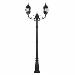 GENERICO - Lámpara De Pie Farol Poste 2 Luces Dixton BT391/2L2.5CM-Negro