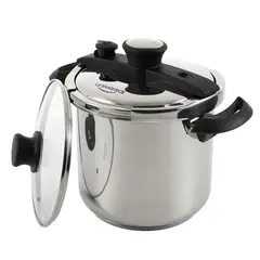 UNIVERSAL - Olla a presión Easy Click 7.5L en acero inxidable con tapa de vidrio