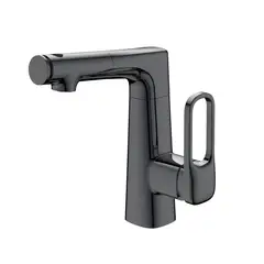CORONA - Grifería para lavamanos monocontrol Koral multifuncional gunmetal