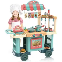 GENERICO - Cocina Carro De Comida Rapida Juguete Caja Regis Interactivo
