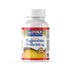 HEALTHY AMERICA - Magsium, Magnesium Oxide 400 mg 100 Tabletas