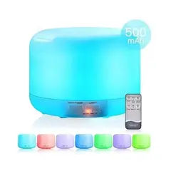 TECNOHOGAR JS - Humidificador De Aromas Difusor Grande 500ml Colores Lampara