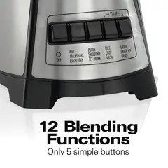 HAMILTON BEACH - Licuadora Picadora 12 velocidades With Food Chopper 2 en 1 58149
