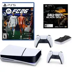 SONY - Consola PS5 Slim 1TB Sony+2Controles+Fc26+COD 6 +CargadorDobe