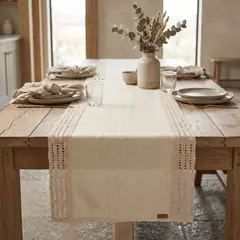 NOSSARENA - Camino de mesa Sara 2mt x 40cm color beige
