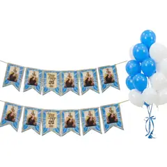 GENERICO - Decoracion Virgen Del Carmen Banderin Con Globos