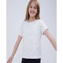 OSTU - Blusa Para Niña M/S Marca En Color Crema #90120045