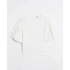 OSTU - Blusa Infantil Niña Manga Corta Marca Crema #90120056
