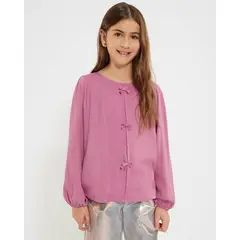 OSTU - Blusa Infantil Niña Manga Larga Color Morado #90120050
