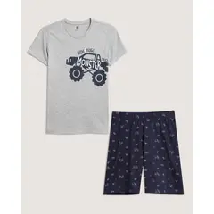 OSTU - Pijama Infantil Niño M/C P/C Gris #80040106