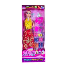 GENERICO - Muñeca Vestido Elegante Zapatos Accesorios Espejo Juguetes