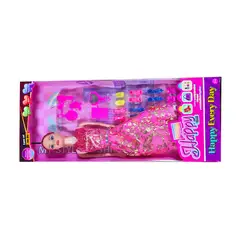 GENERICO - Muñeca Vestido Elegante Zapatos Accesorios Espejo Juguetes